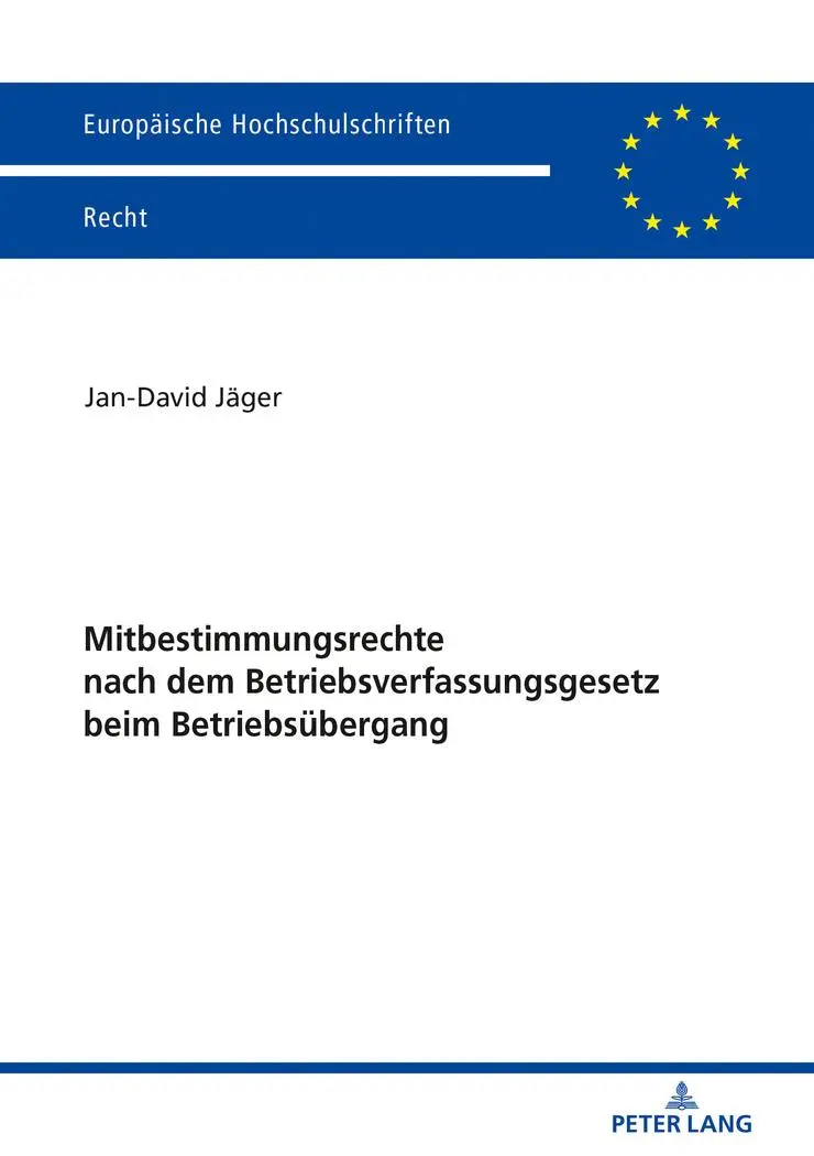 Cover: 9783631803158 | Mitbestimmungsrechte nach dem Betriebsverfassungsgesetz beim...