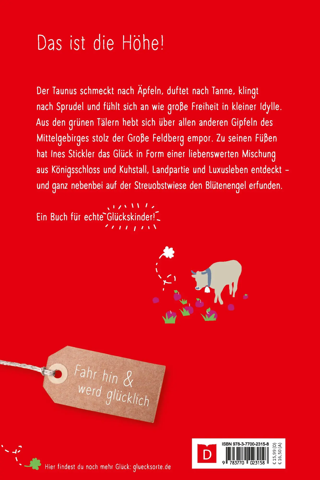 Rückseite: 9783770023158 | Glücksorte im Taunus | Fahr hin &amp; werd glücklich | Ines Stickler