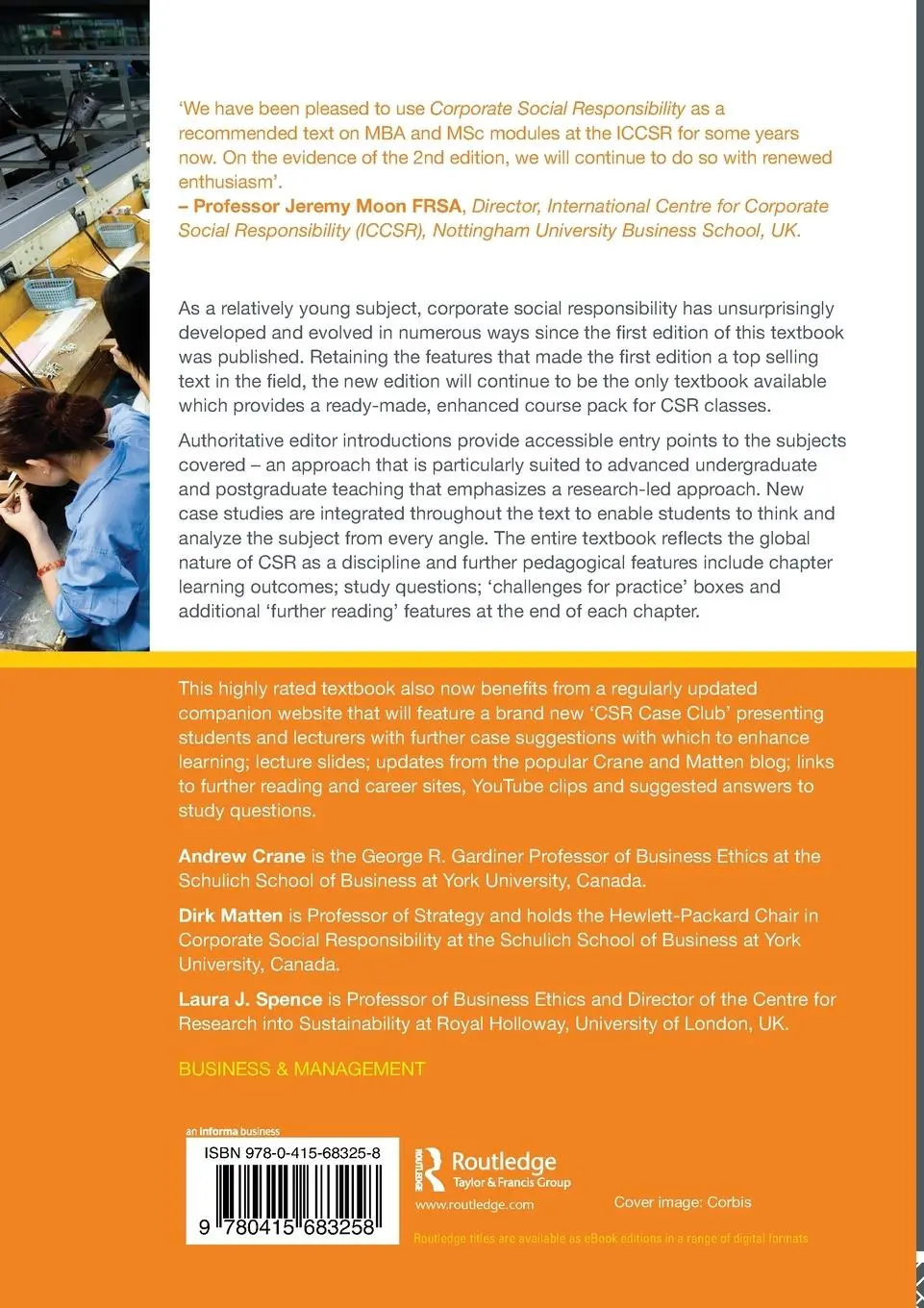 Rückseite: 9780415683258 | Corporate Social Responsibility | Andrew Crane (u. a.) | Taschenbuch