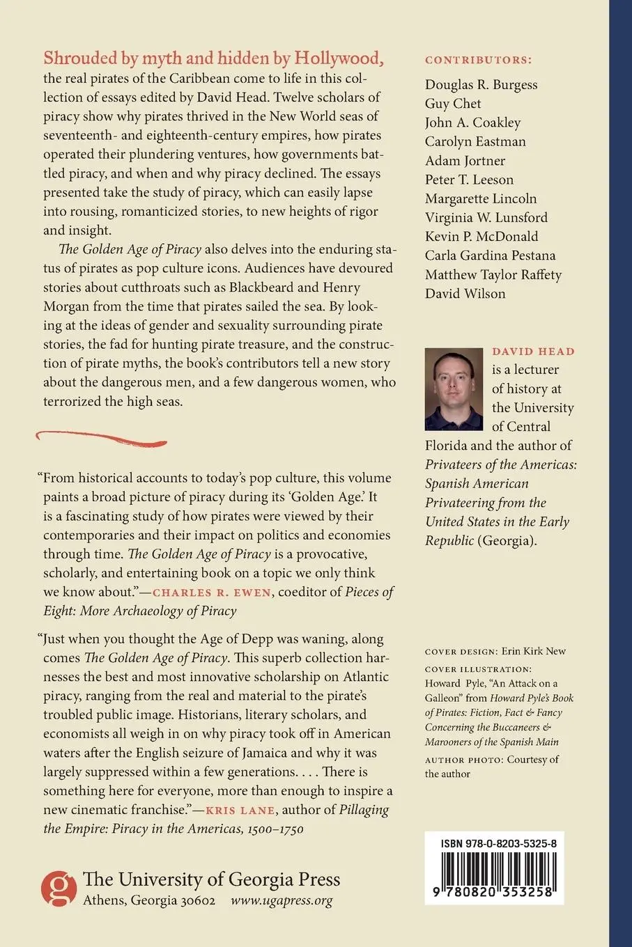 Rückseite: 9780820353258 | The Golden Age of Piracy | David Head | Taschenbuch | Englisch | 2018