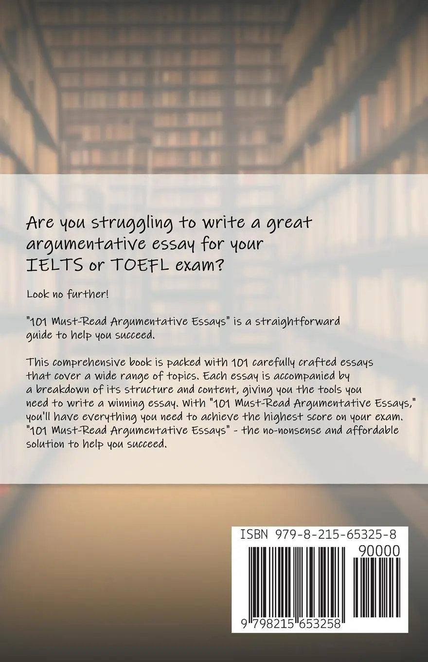 Rückseite: 9798215653258 | Just Essays 101 Argumentative Essays | Michael Shin | Taschenbuch