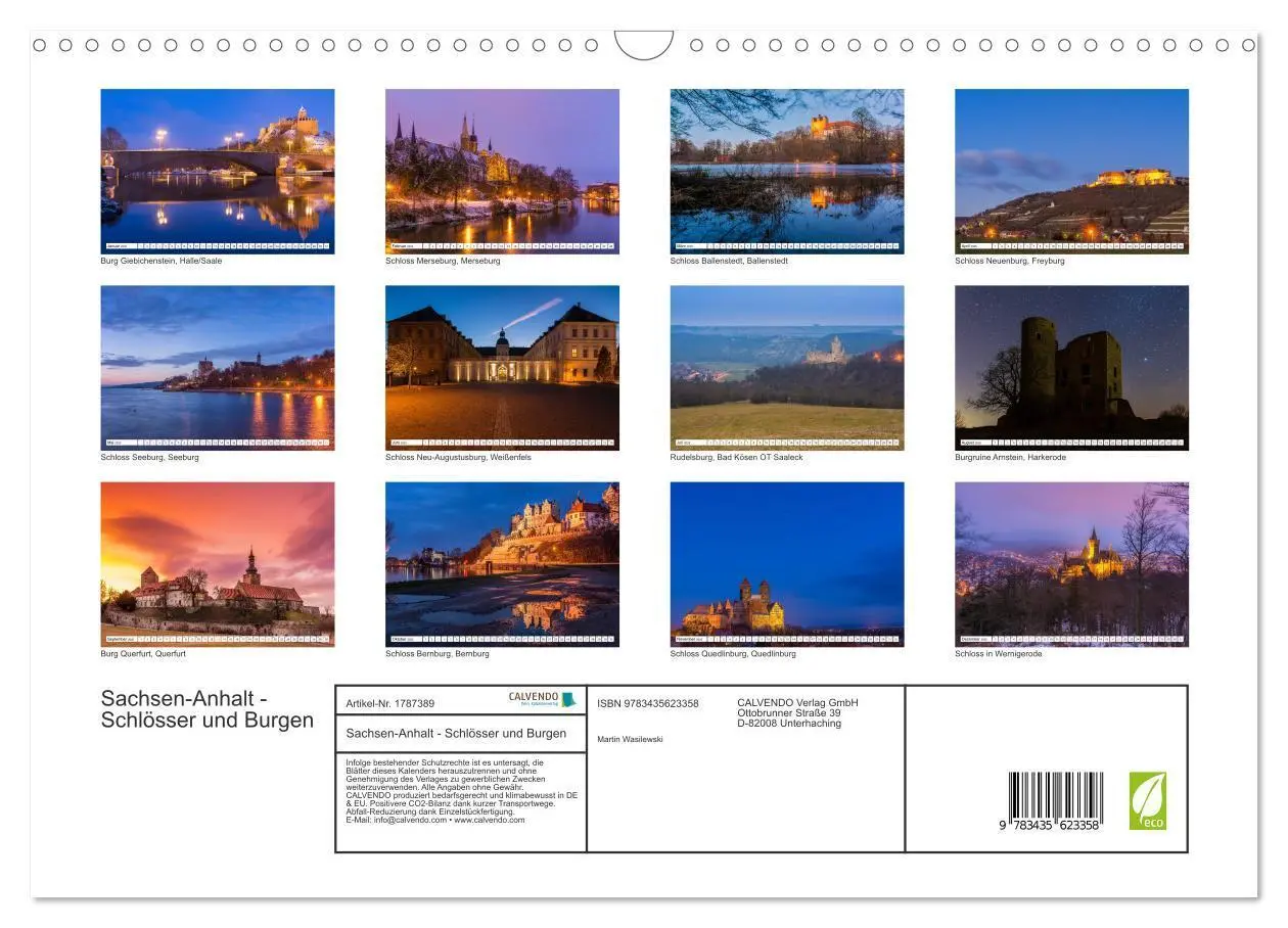 Bild: 9783435623358 | Sachsen-Anhalt - Schlösser und Burgen (Wandkalender 2025 DIN A3...