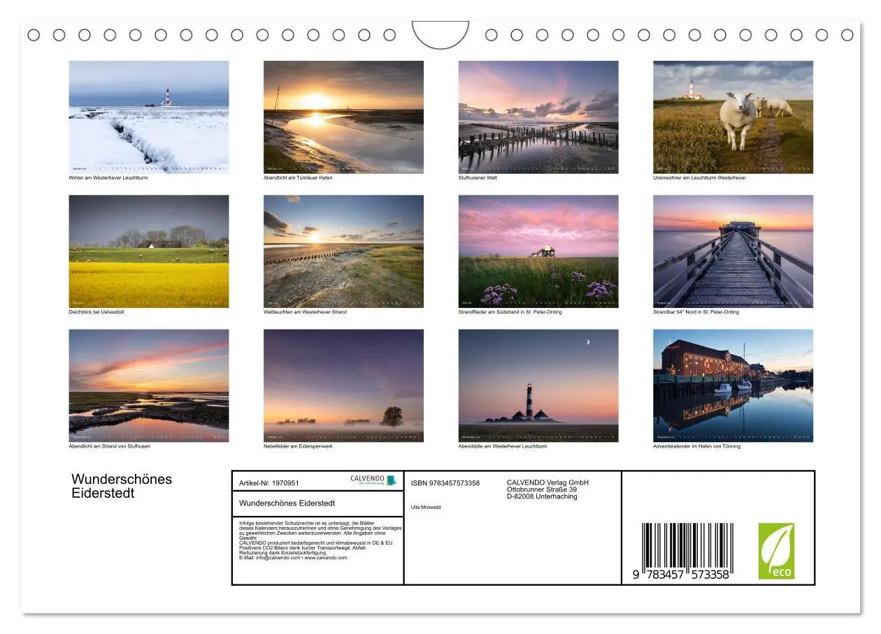 Bild: 9783457573358 | Wunderschönes Eiderstedt (Wandkalender 2026 DIN A4 quer), CALVENDO...