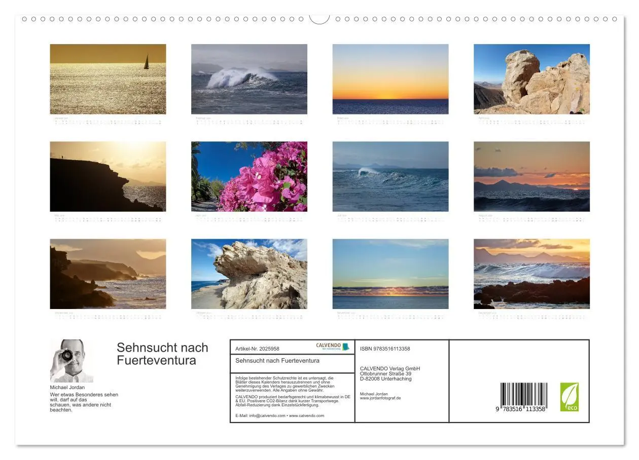 Bild: 9783516113358 | Sehnsucht nach Fuerteventura (hochwertiger Premium Wandkalender...