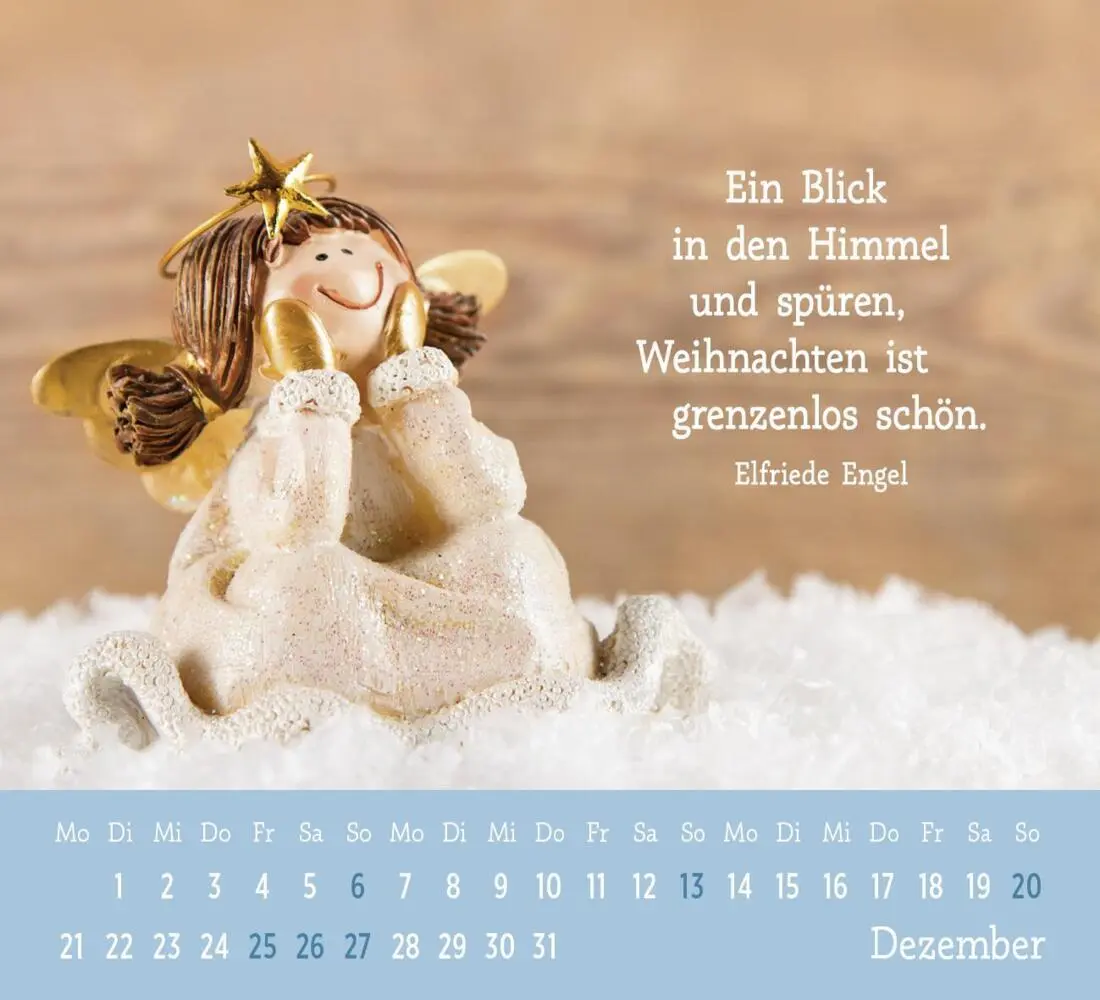 Bild: 4036442013458 | Mini-Kalender 2026: Der kleine Schutzengelkalender | Groh Verlag