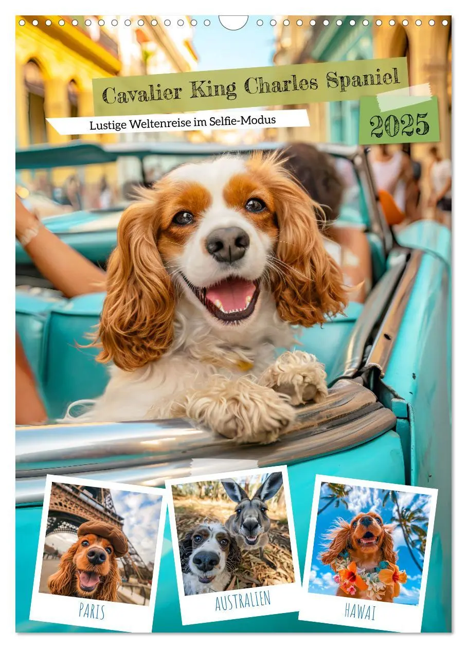 Cover: 9783383763458 | Cavalier King Charles Spaniel - Lustige Weltenreise im Selfie-Modus...