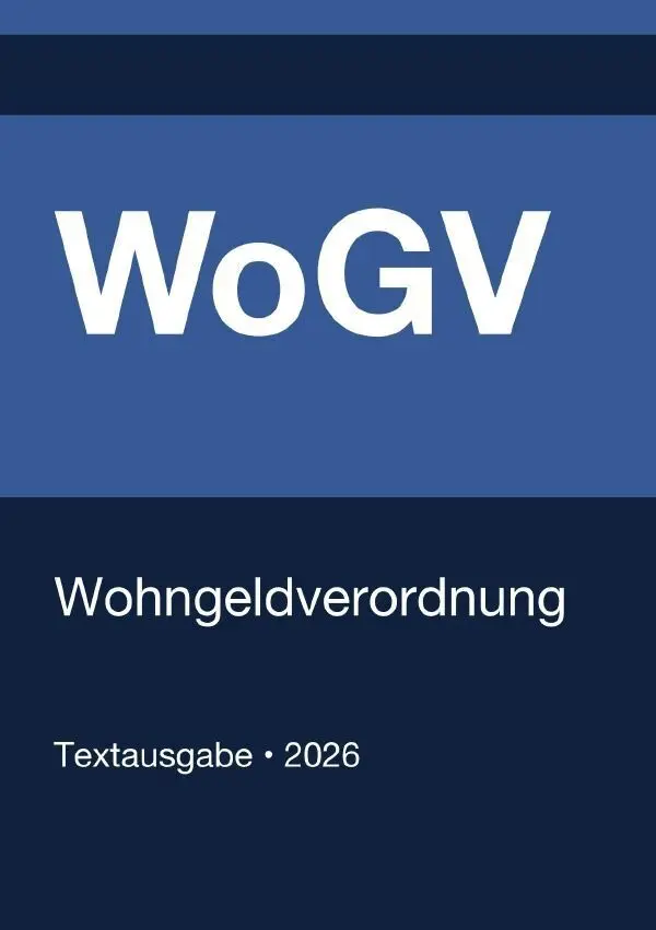 Cover: 9783565233458 | WoGV - Wohngeldverordnung (Deutschland) 2026 | Gesetze24 Deutschland