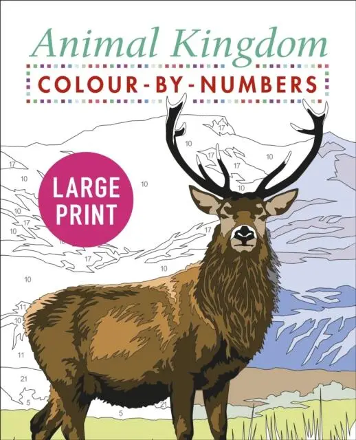 Cover: 9781398803558 | Large Print Animal Kingdom Colour-by-Numbers | David Woodroffe | Buch