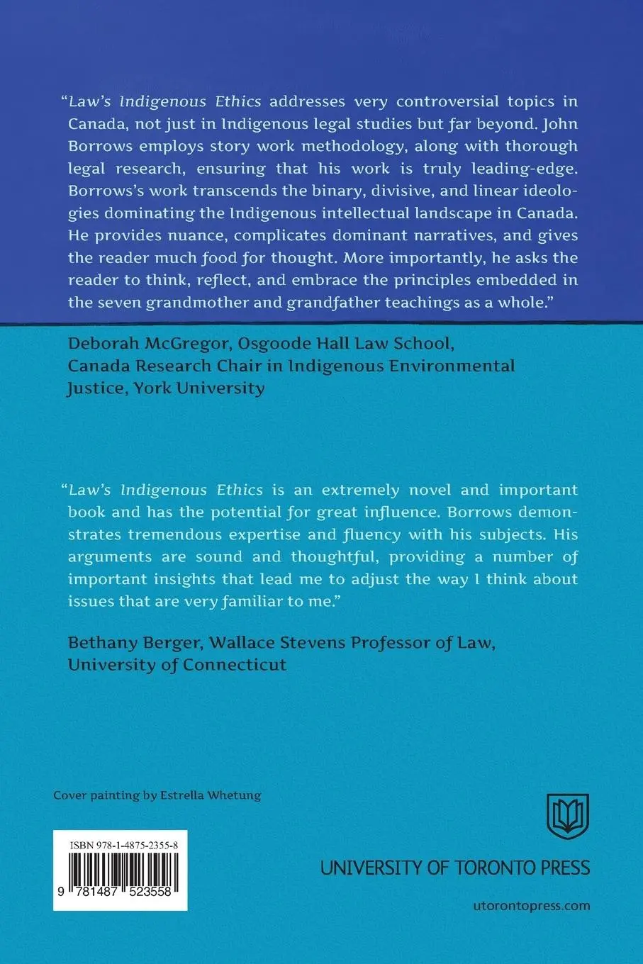 Rückseite: 9781487523558 | Law's Indigenous Ethics | John Borrows | Taschenbuch | Englisch | 2019