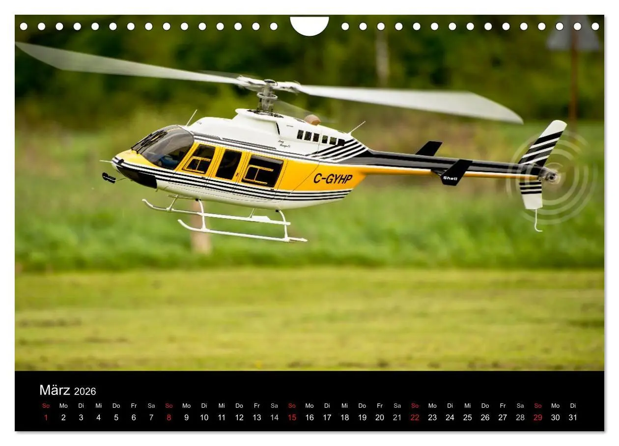 Bild: 9783516193558 | Modellhubschrauber (Wandkalender 2026 DIN A4 quer), CALVENDO...