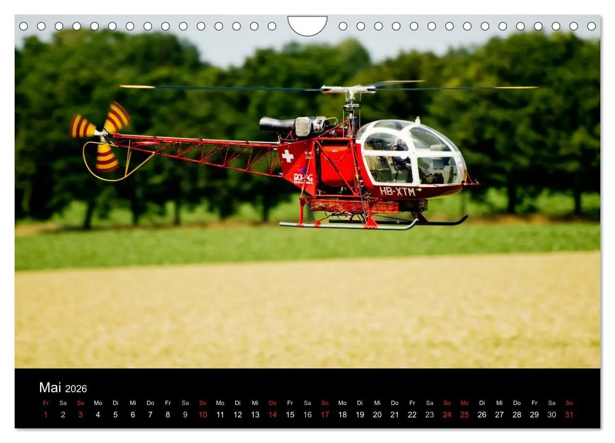 Bild: 9783516193558 | Modellhubschrauber (Wandkalender 2026 DIN A4 quer), CALVENDO...