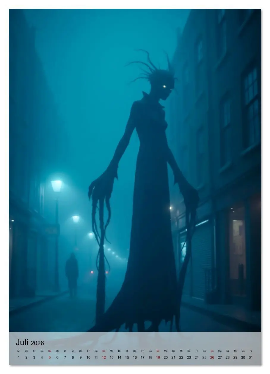 Bild: 9783516643558 | Kreaturen der Dunkelheit - Urbane Horror Mythen (Wandkalender 2026...