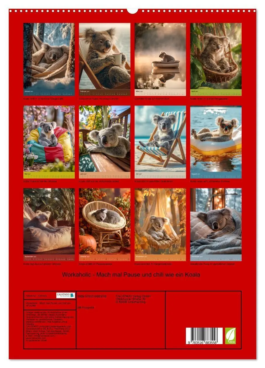 Bild: 9783516883558 | Workaholic - Mach mal Pause und chill wie ein Koala (hochwertiger...