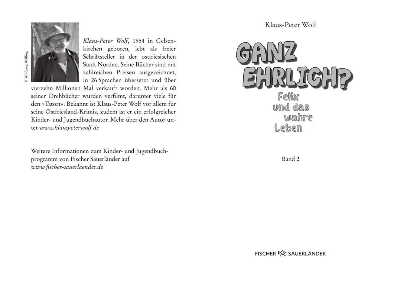 Rückseite: 9783737343558 | Ganz ehrlich? Felix und das wahre Leben | Klaus-Peter Wolf | Buch