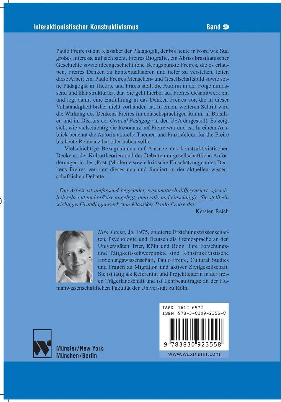 Rückseite: 9783830923558 | Paulo Freire | Werk, Wirkung und Aktualität | Kira Funke | Taschenbuch