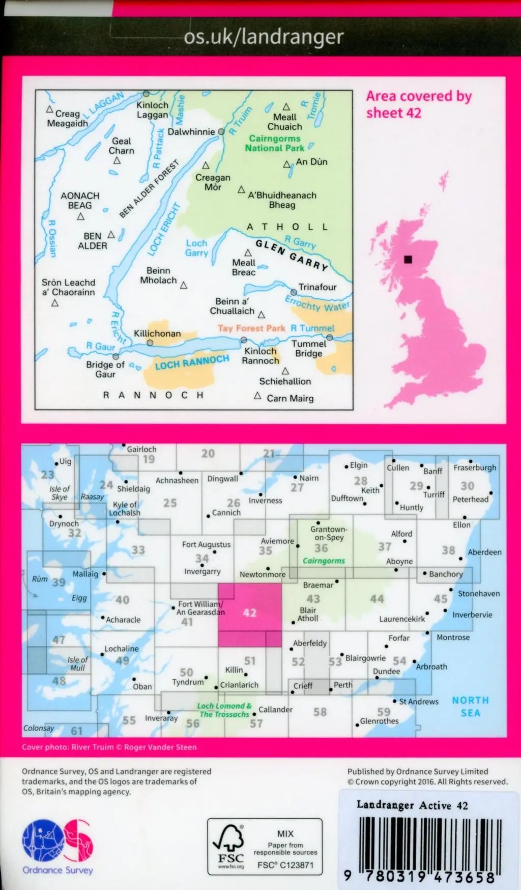 Bild: 9780319473658 | Glen Garry &amp; Loch Rannoch | Ordnance Survey | (Land-)Karte | Englisch