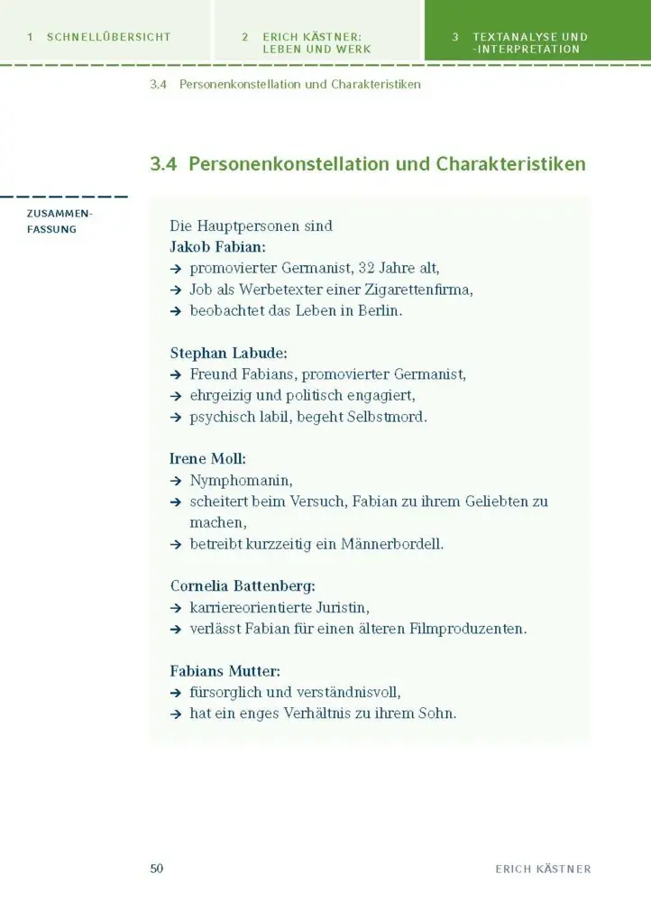 Bild: 9783129303658 | Fabian. Die Geschichte eines Moralisten von Erich Kästner | Kästner