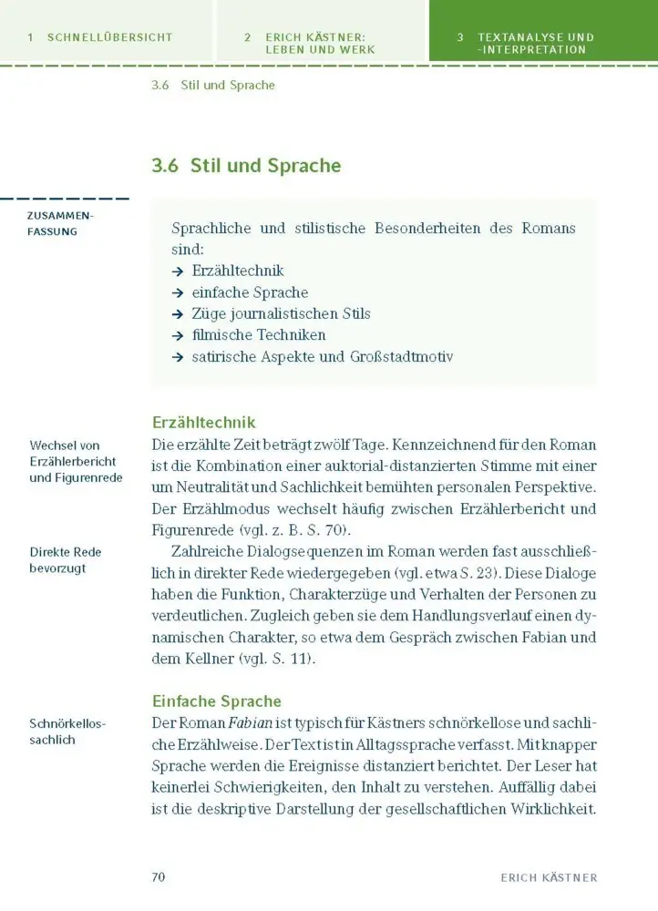 Bild: 9783129303658 | Fabian. Die Geschichte eines Moralisten von Erich Kästner | Kästner