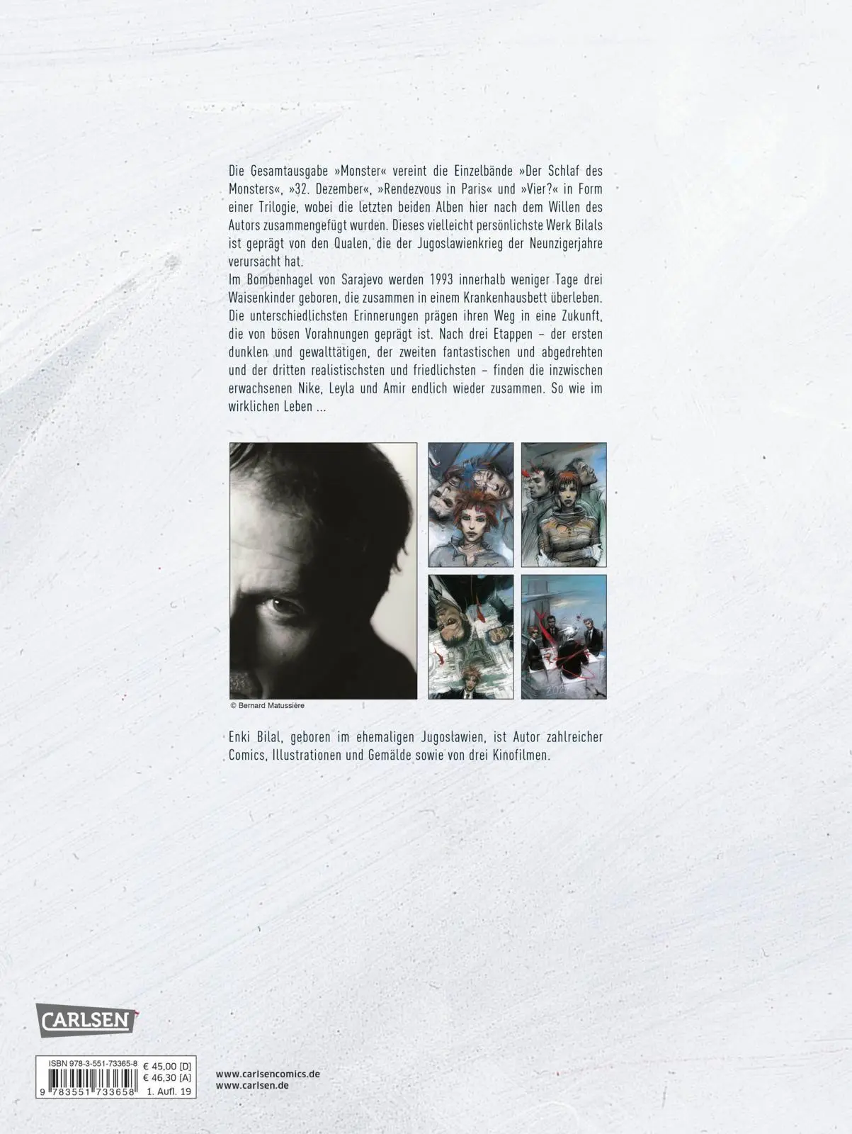 Rückseite: 9783551733658 | Monster Gesamtausgabe | Enki Bilal | Buch | 272 S. | Deutsch | 2019
