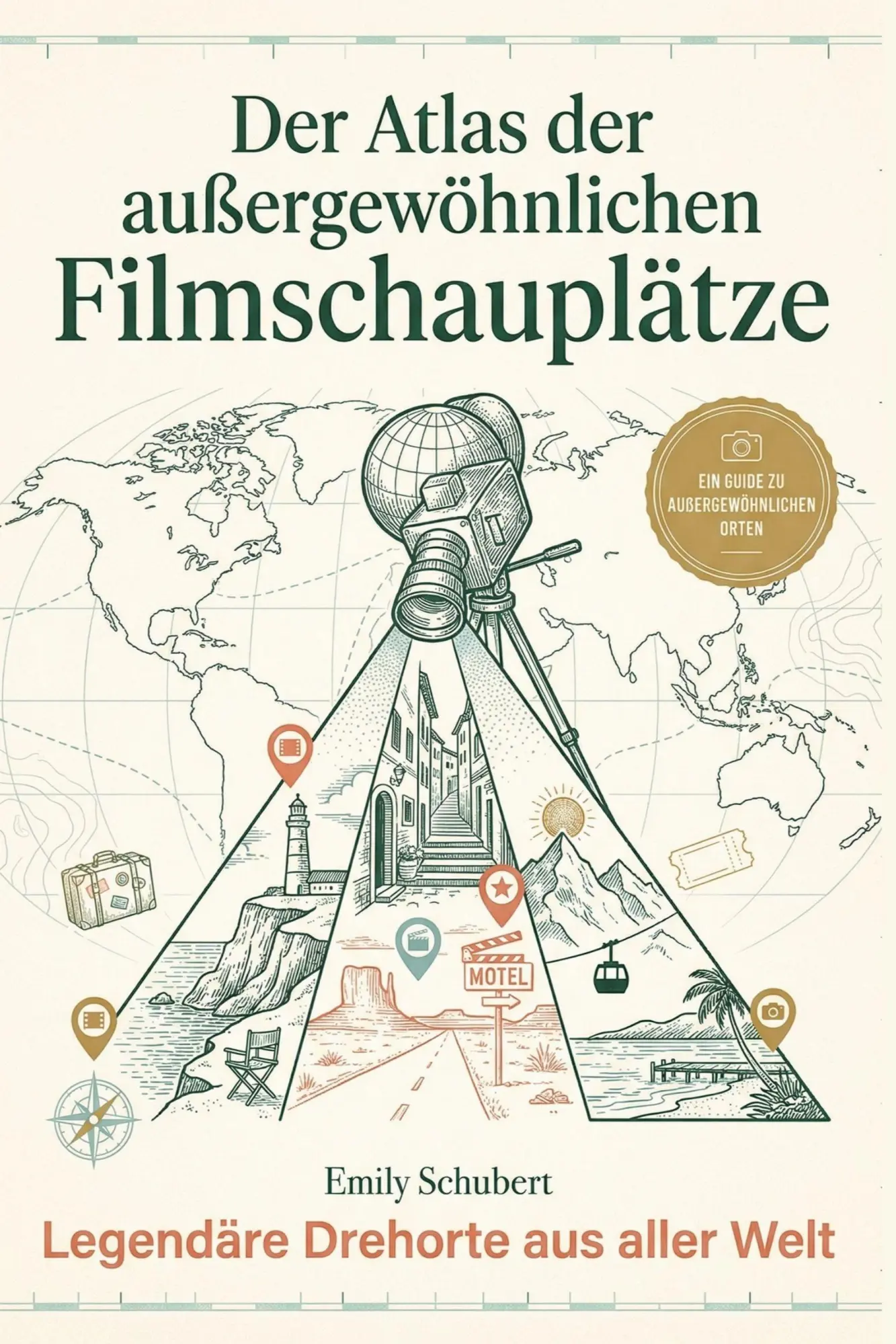 Cover: 9783695383658 | Der Atlas der außergewöhnlichen Filmschauplätze | Emily Schubert