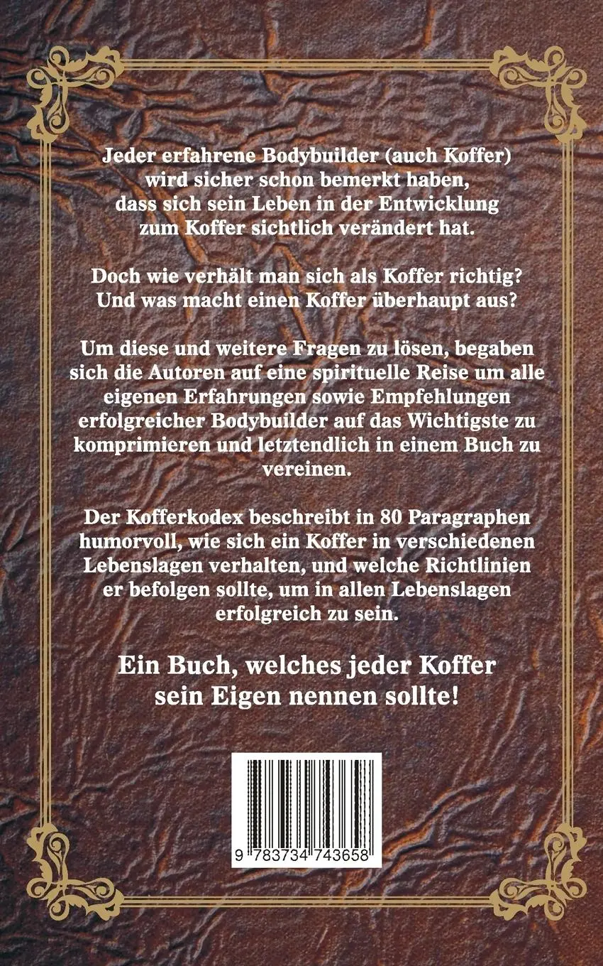 Rückseite: 9783734743658 | Der Kofferkodex | Alles was ein Koffer wissen sollte | Tim Schäffer