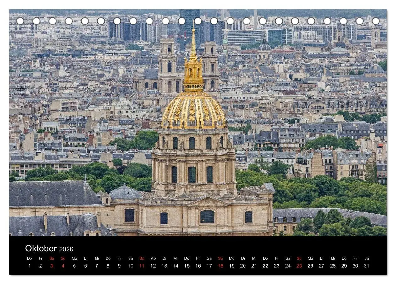 Bild: 9783516173758 | Paris (Tischkalender 2026 DIN A5 quer), CALVENDO Monatskalender | 2026