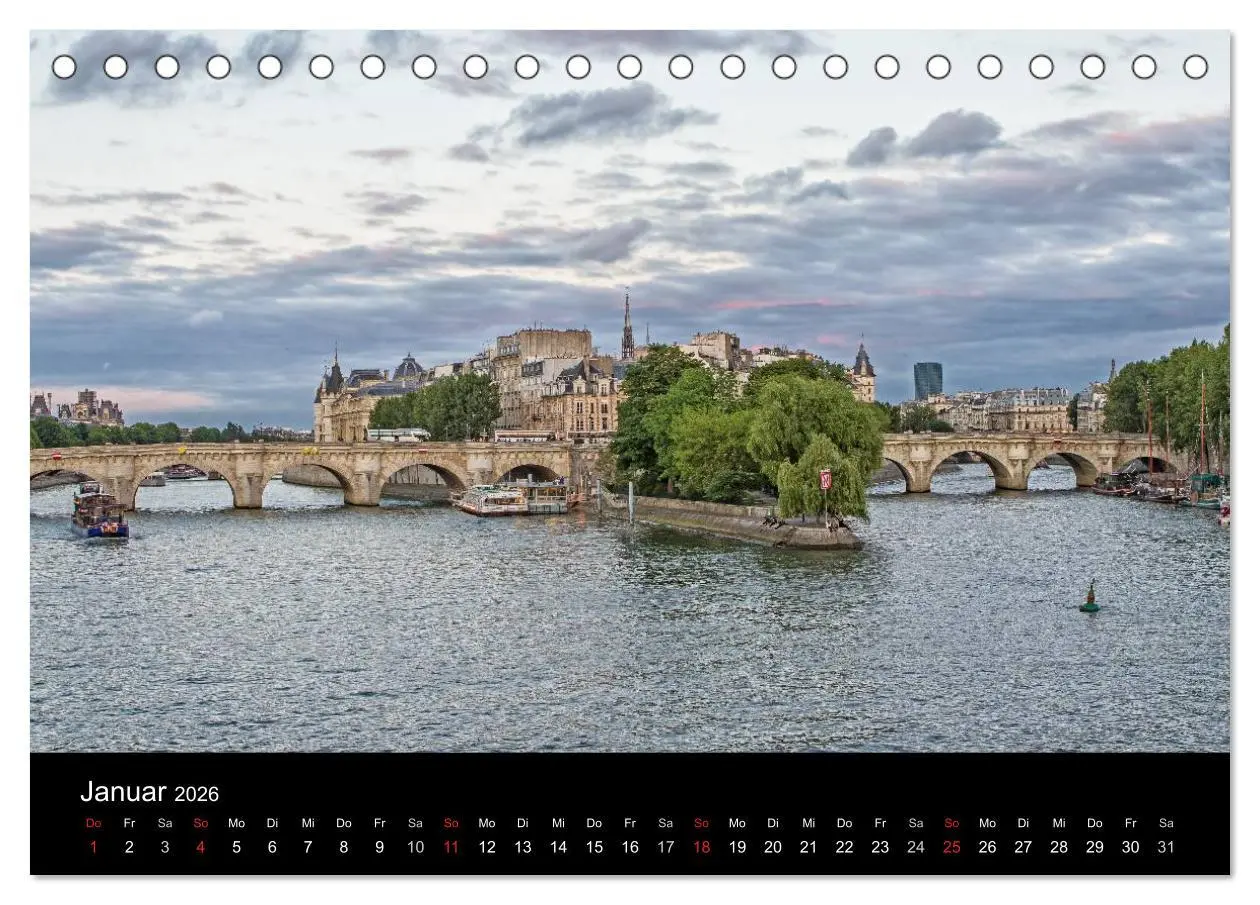 Bild: 9783516173758 | Paris (Tischkalender 2026 DIN A5 quer), CALVENDO Monatskalender | 2026
