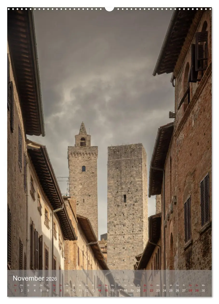 Bild: 9783516243758 | San Gimignano - Stadt der Türme (hochwertiger Premium Wandkalender...