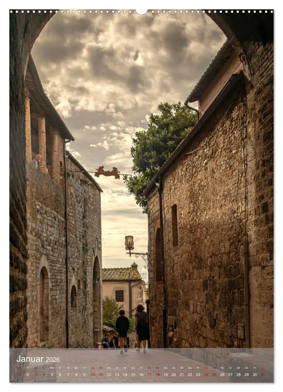 Bild: 9783516243758 | San Gimignano - Stadt der Türme (hochwertiger Premium Wandkalender...