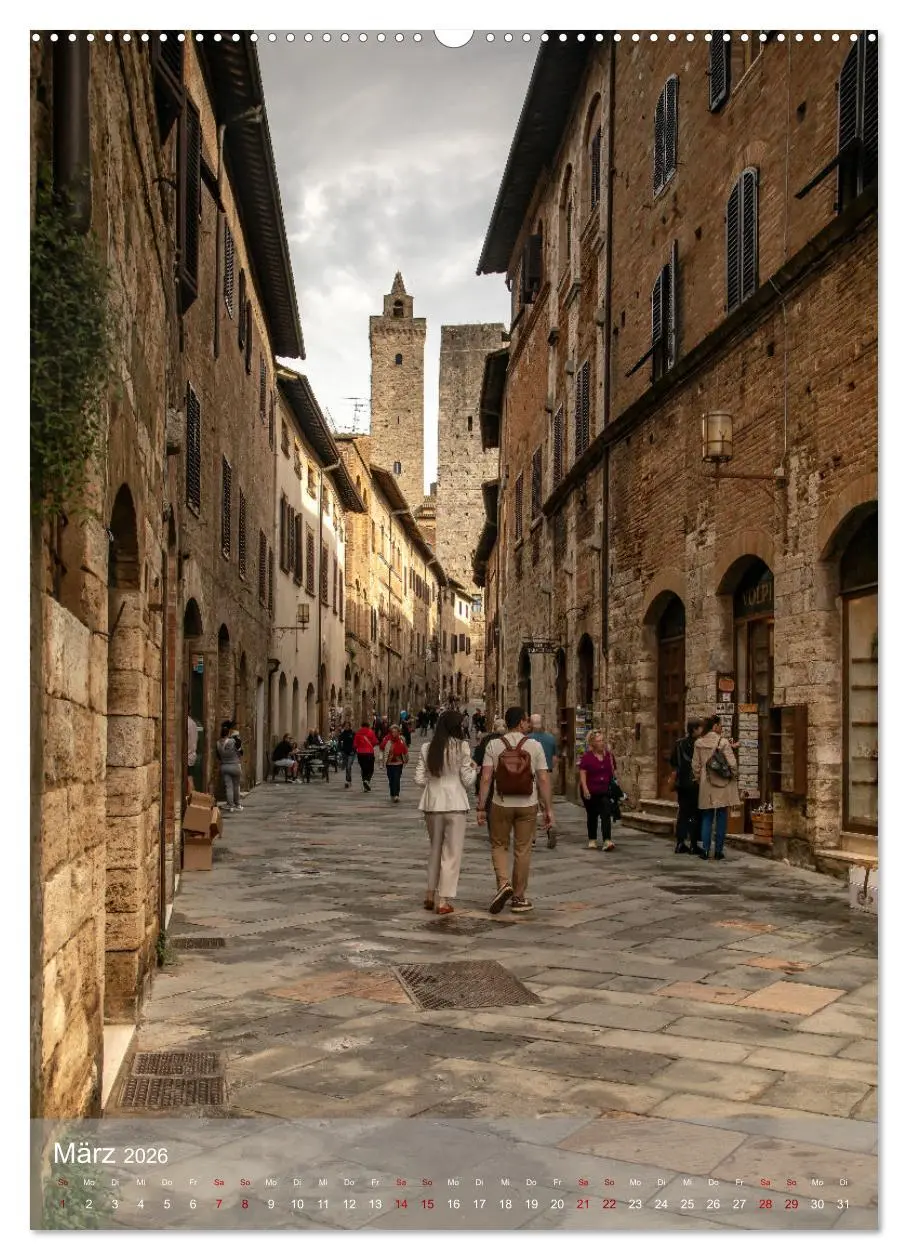 Bild: 9783516243758 | San Gimignano - Stadt der Türme (hochwertiger Premium Wandkalender...