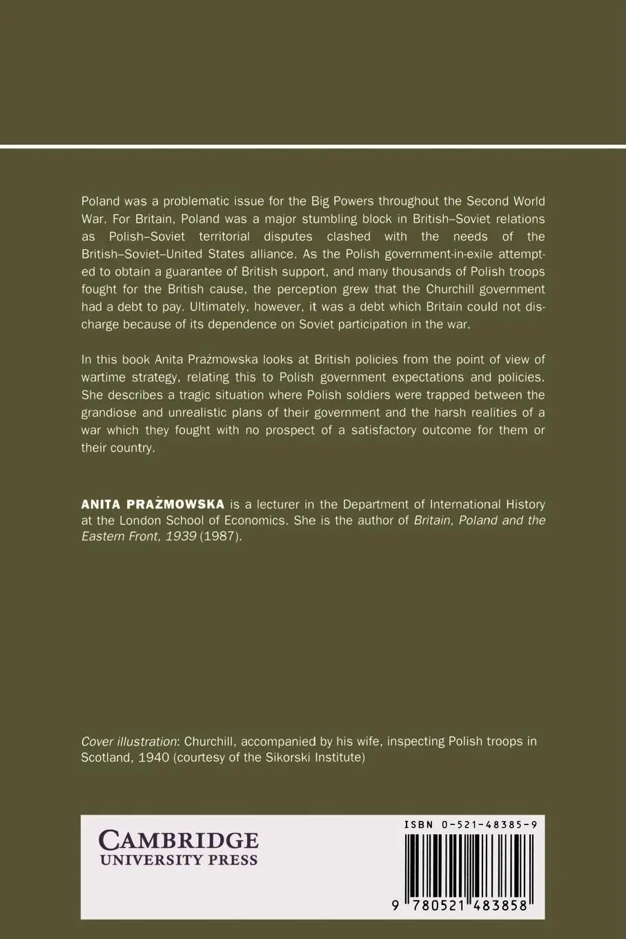 Rückseite: 9780521483858 | Britain and Poland 1939 1943 | The Betrayed Ally | Anita Prazmowska