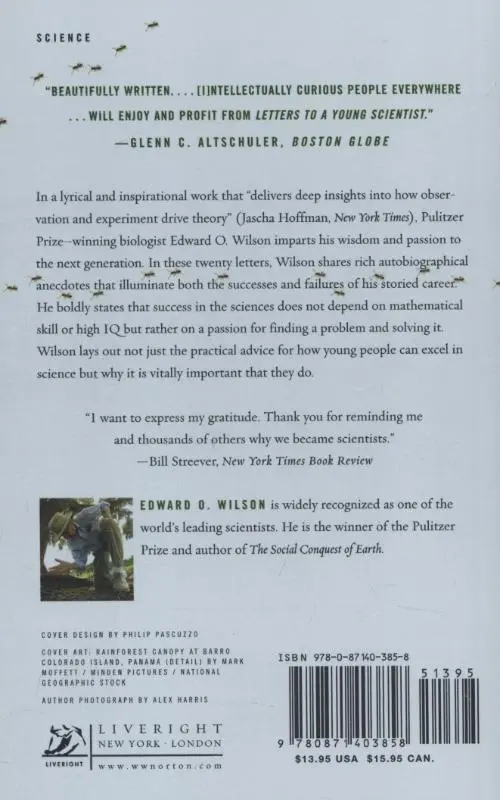 Rückseite: 9780871403858 | Letters to a Young Scientist | Edward O Wilson | Taschenbuch | 2014