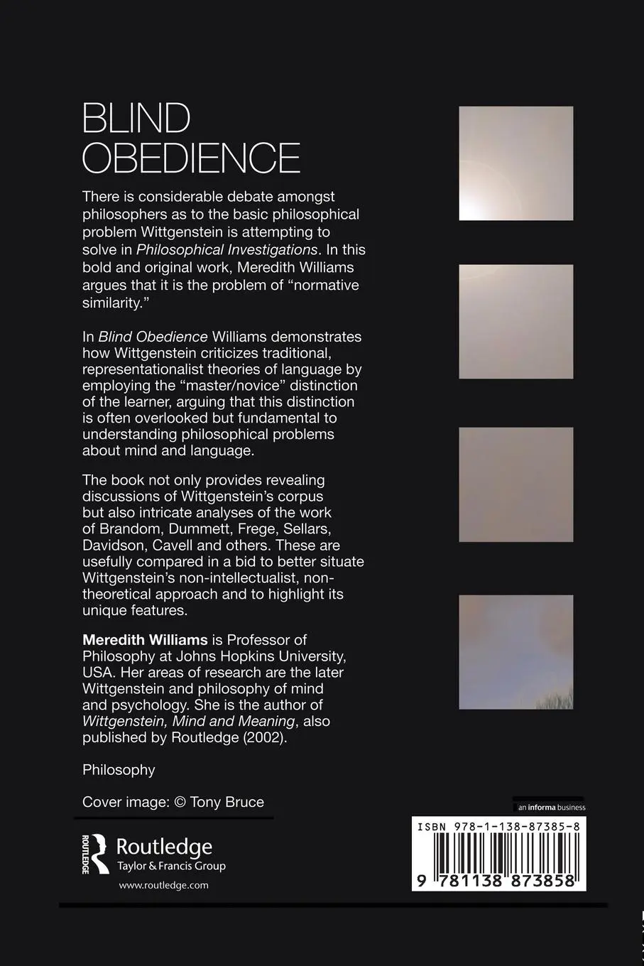 Rückseite: 9781138873858 | Blind Obedience | Paradox and Learning in the Later Wittgenstein