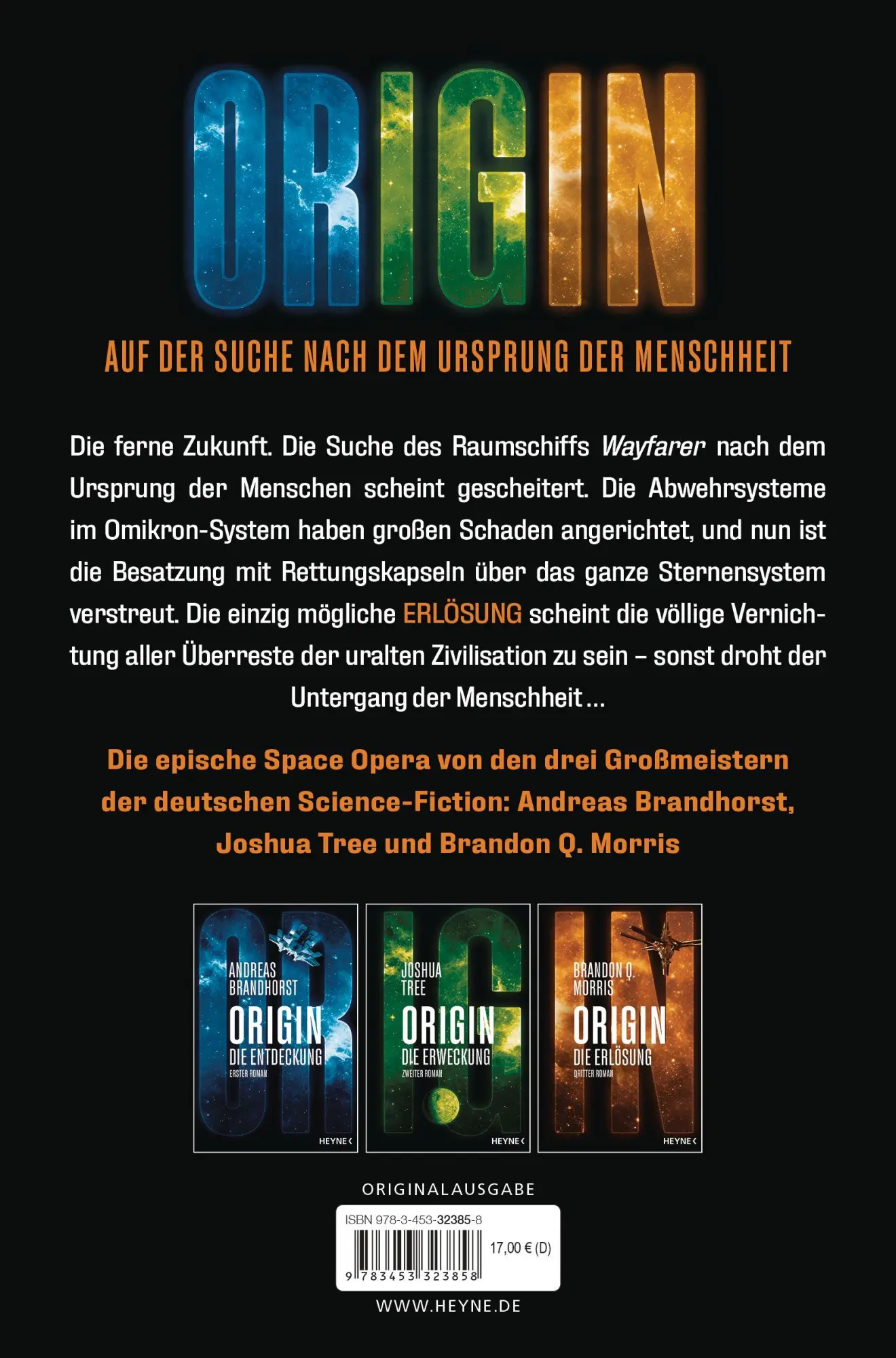 Bild: 9783453323858 | Origin - Die Erlösung | Die Origin-Trilogie Band 3. Roman | Morris