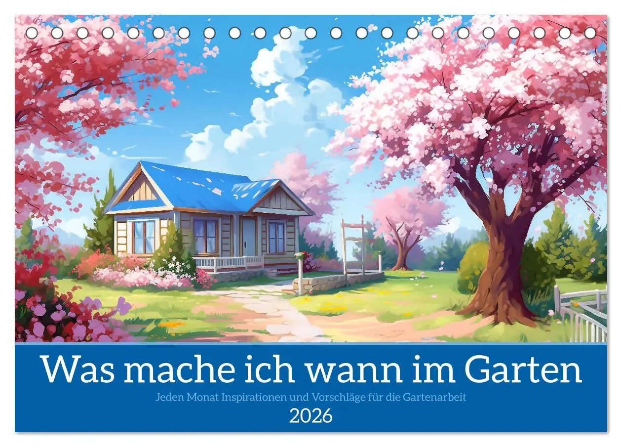 Cover: 9783457523858 | Was mache ich wann im Garten (Tischkalender 2026 DIN A5 quer),...