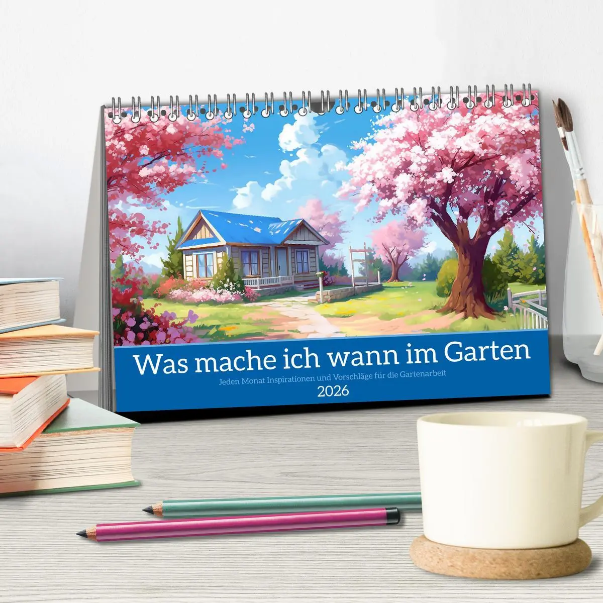 Bild: 9783457523858 | Was mache ich wann im Garten (Tischkalender 2026 DIN A5 quer),...