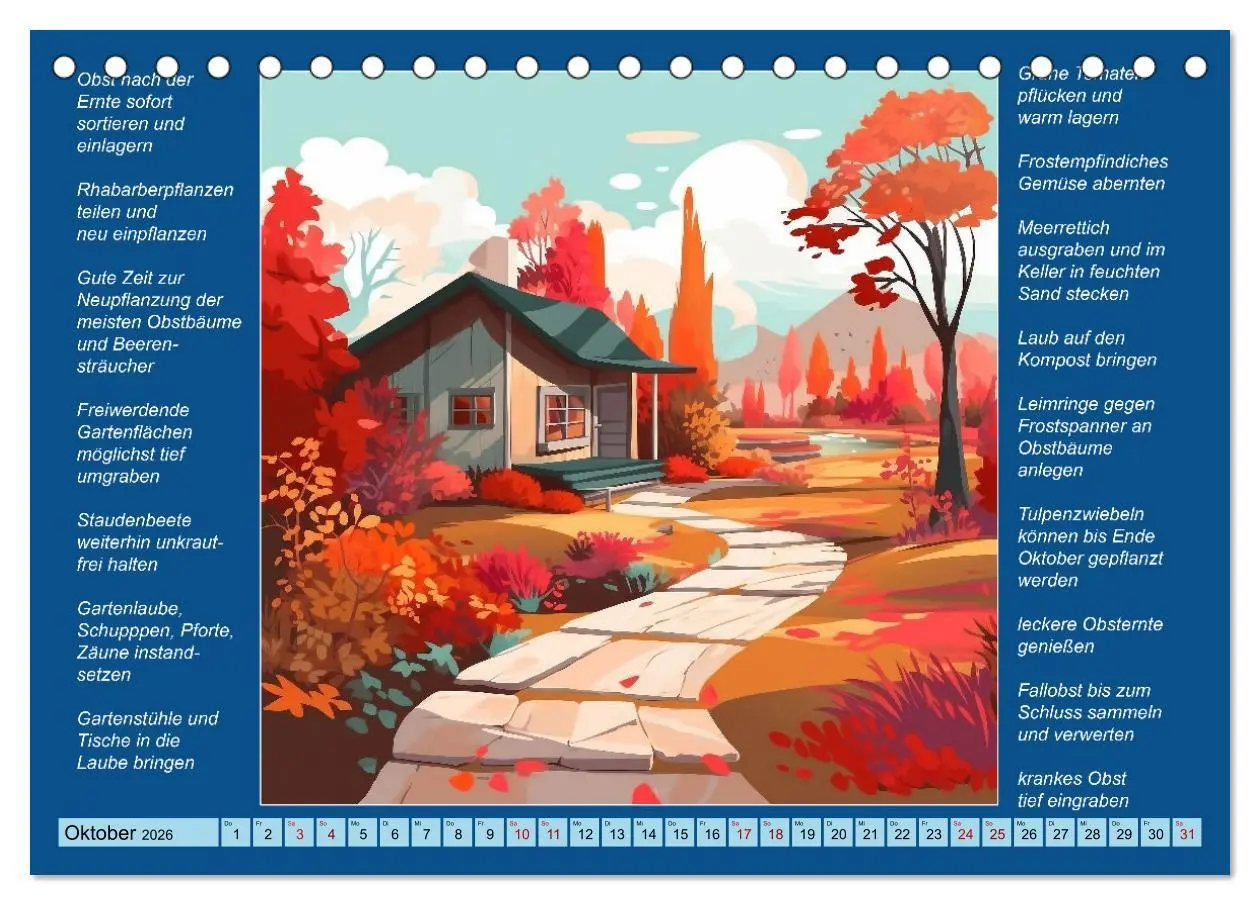 Bild: 9783457523858 | Was mache ich wann im Garten (Tischkalender 2026 DIN A5 quer),...