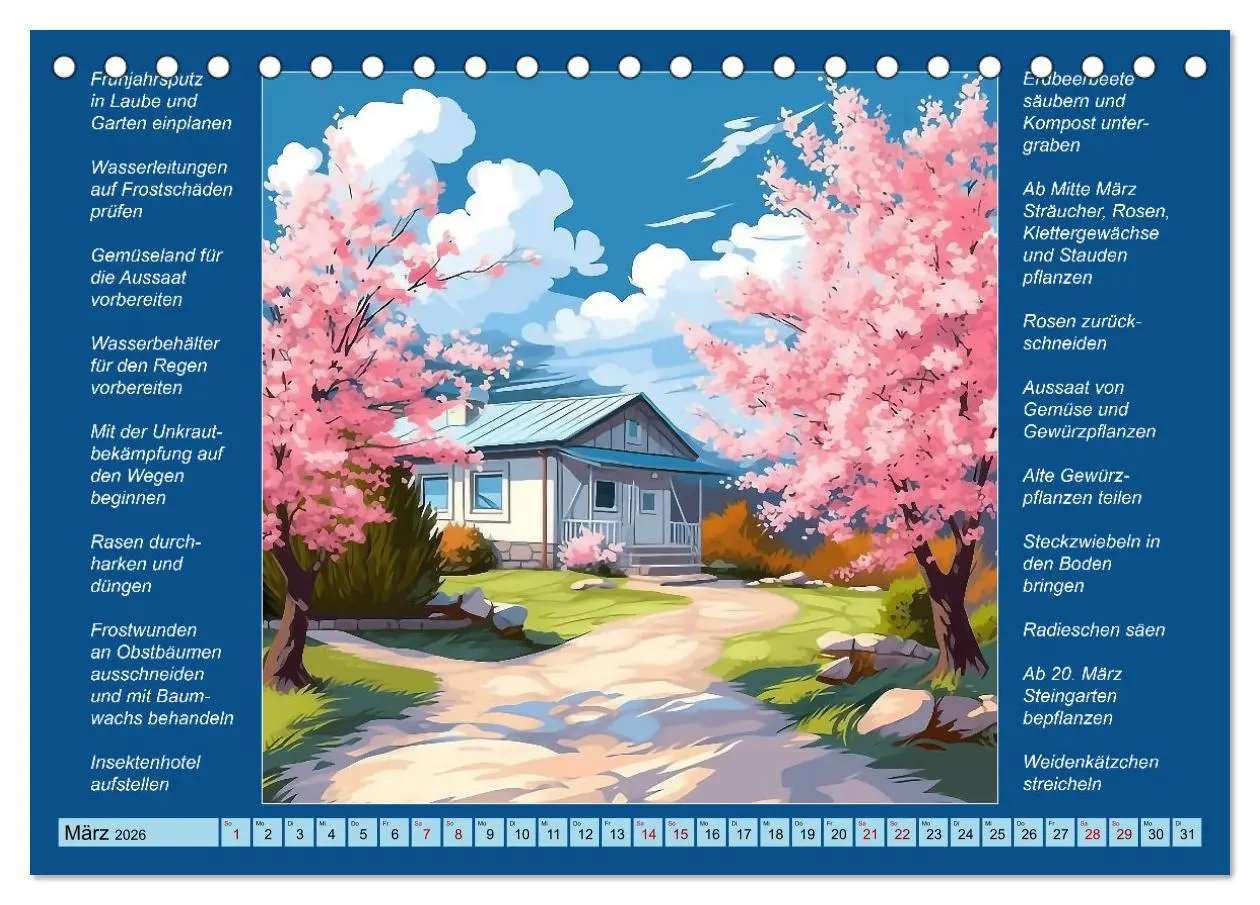 Bild: 9783457523858 | Was mache ich wann im Garten (Tischkalender 2026 DIN A5 quer),...