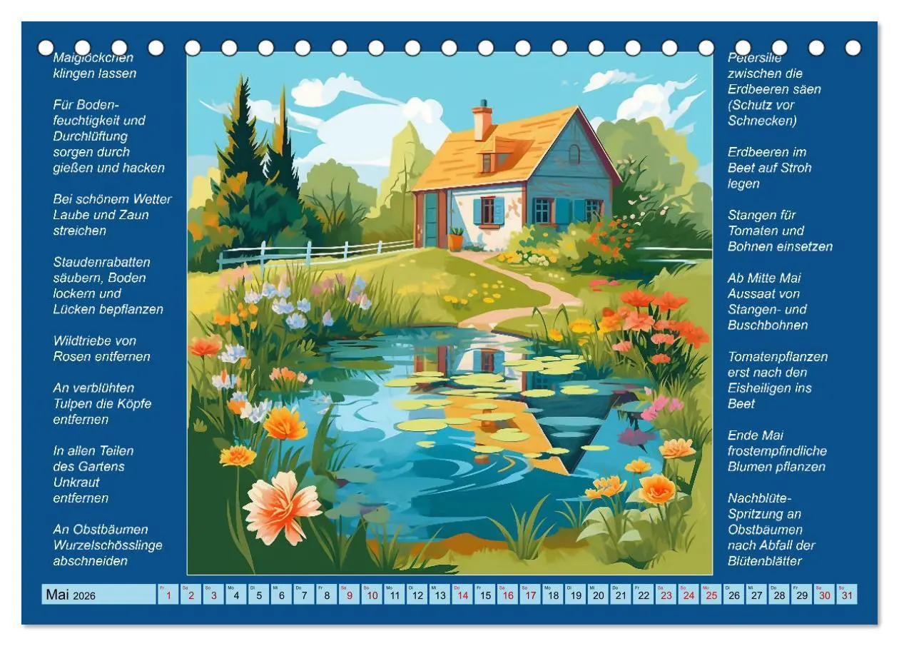 Bild: 9783457523858 | Was mache ich wann im Garten (Tischkalender 2026 DIN A5 quer),...