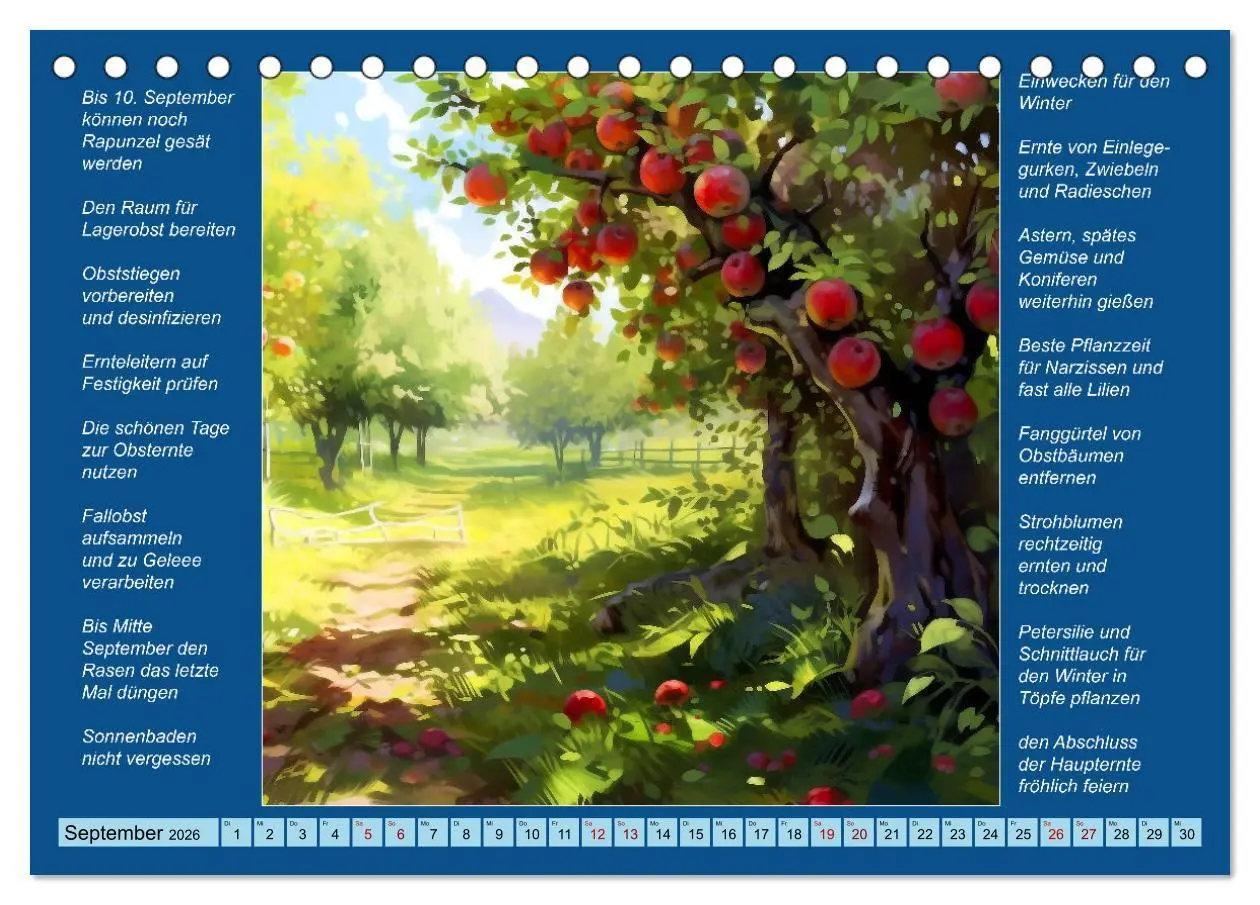 Bild: 9783457523858 | Was mache ich wann im Garten (Tischkalender 2026 DIN A5 quer),...