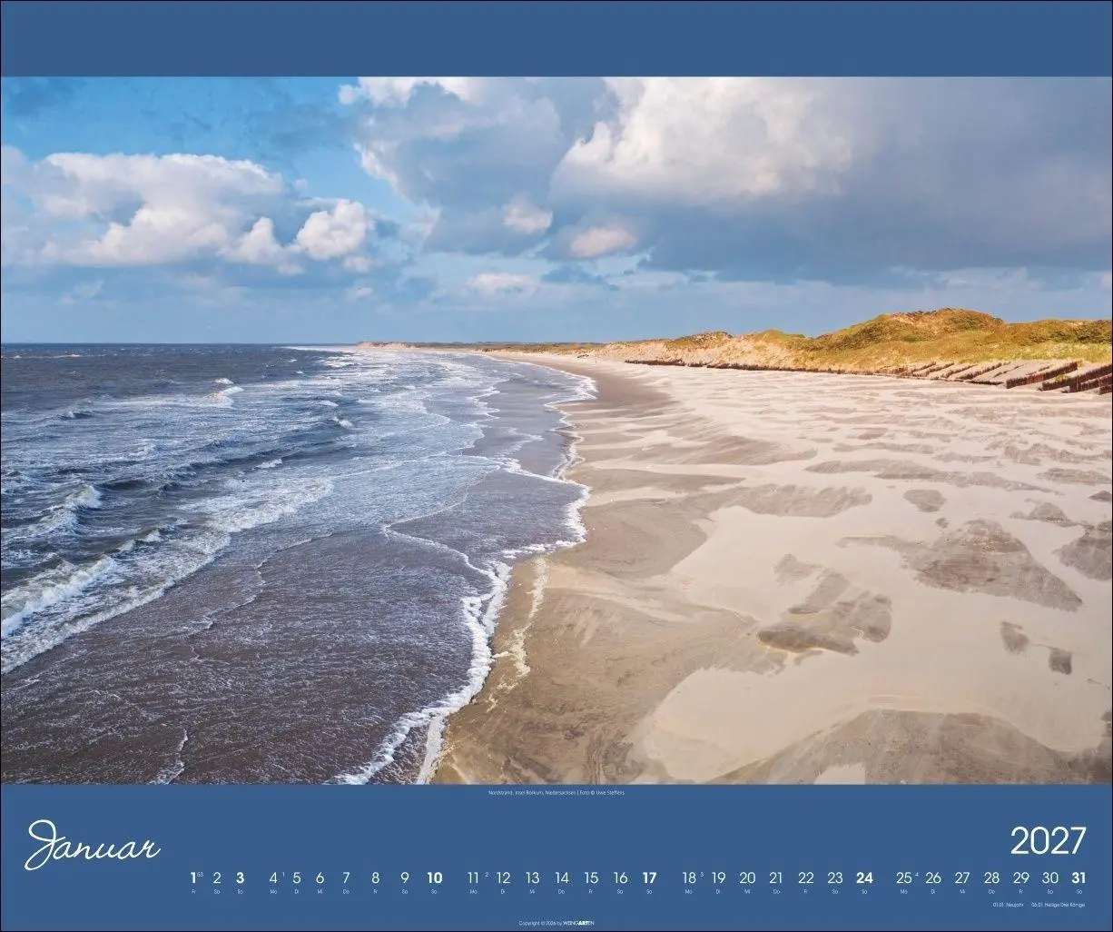 Bild: 9783839903858 | Nordsee Kalender 2027 | Uwe Steffens | Kalender | Spiralbindung | 2027