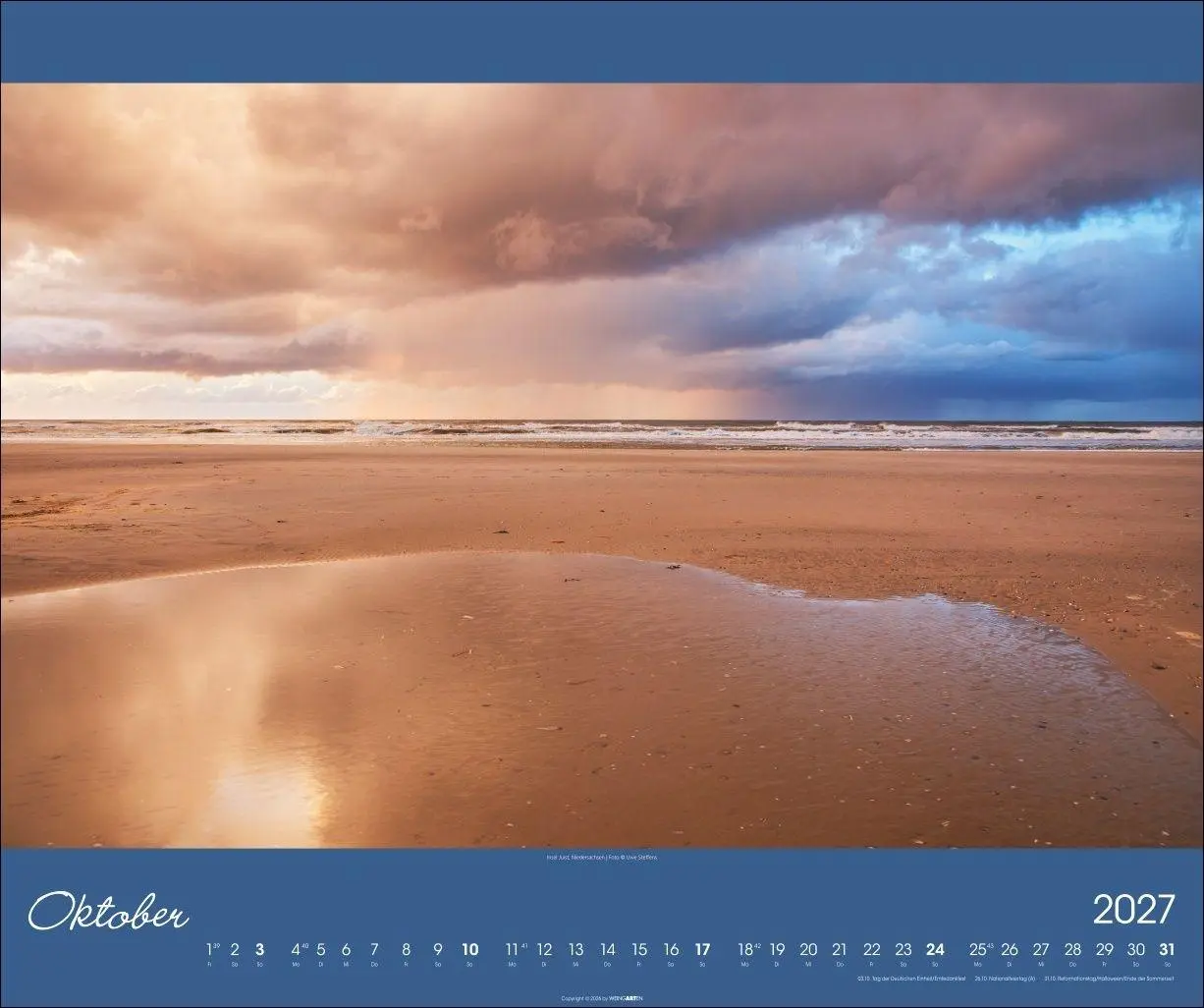 Bild: 9783839903858 | Nordsee Kalender 2027 | Uwe Steffens | Kalender | Spiralbindung | 2027