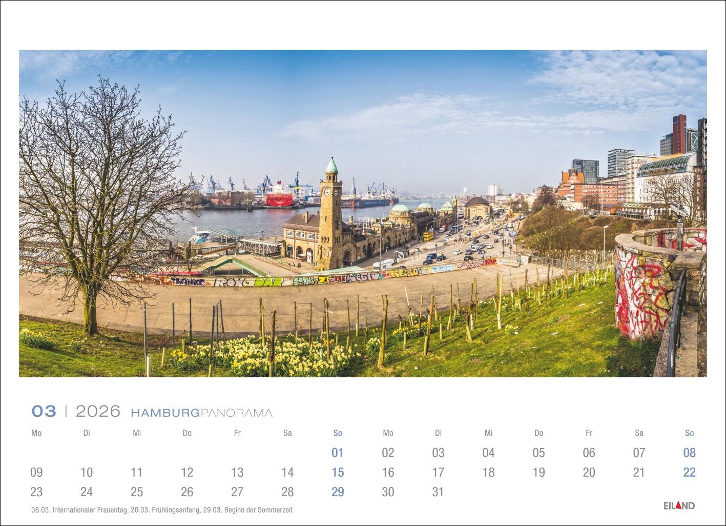 Bild: 9783964023858 | Hamburg Panorama Postkartenkalender 2026 | Eiland | Kalender | 13 S.