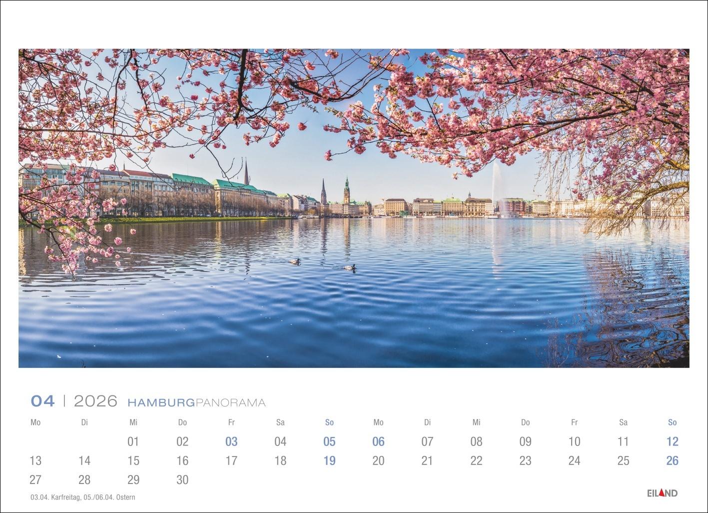 Bild: 9783964023858 | Hamburg Panorama Postkartenkalender 2026 | Eiland | Kalender | 13 S.
