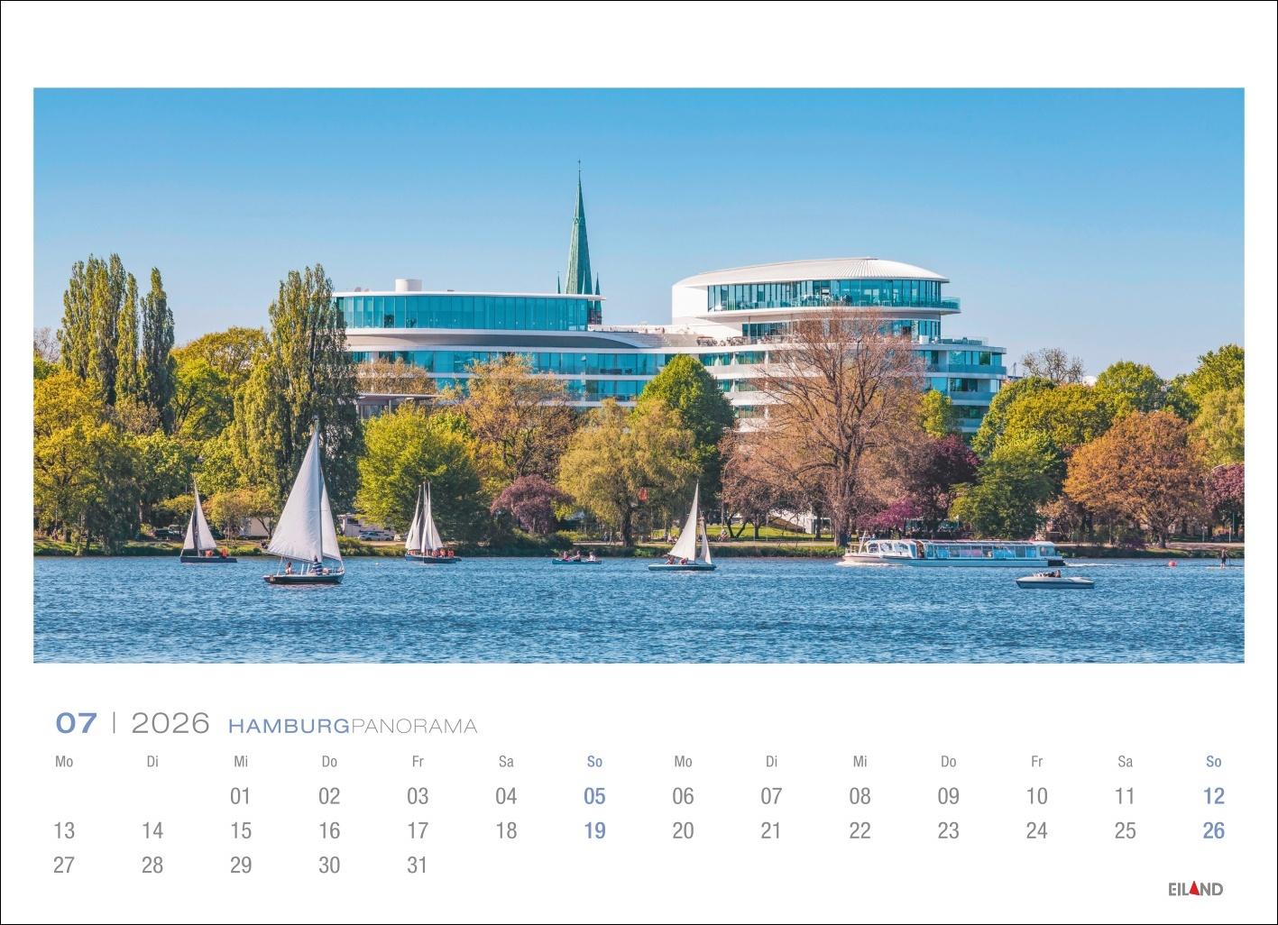 Bild: 9783964023858 | Hamburg Panorama Postkartenkalender 2026 | Eiland | Kalender | 13 S.