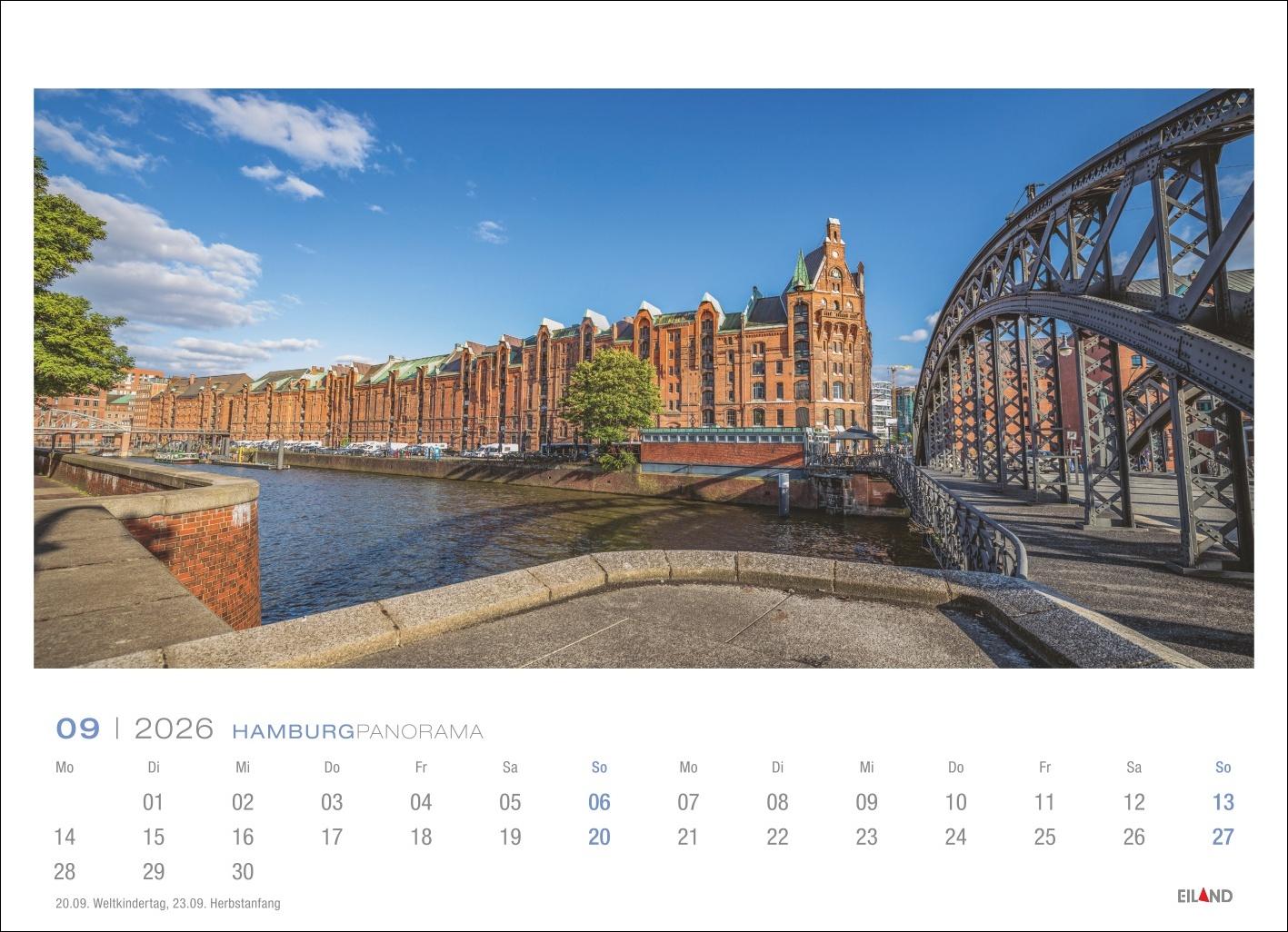 Bild: 9783964023858 | Hamburg Panorama Postkartenkalender 2026 | Eiland | Kalender | 13 S.