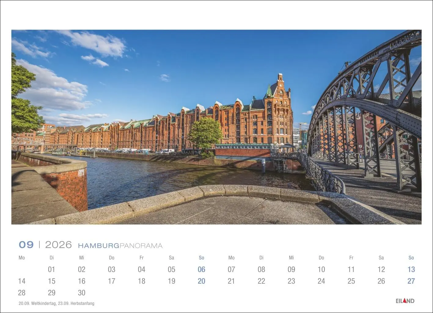 Bild: 9783964023858 | Hamburg Panorama Postkartenkalender 2026 | Eiland | Kalender | 13 S.