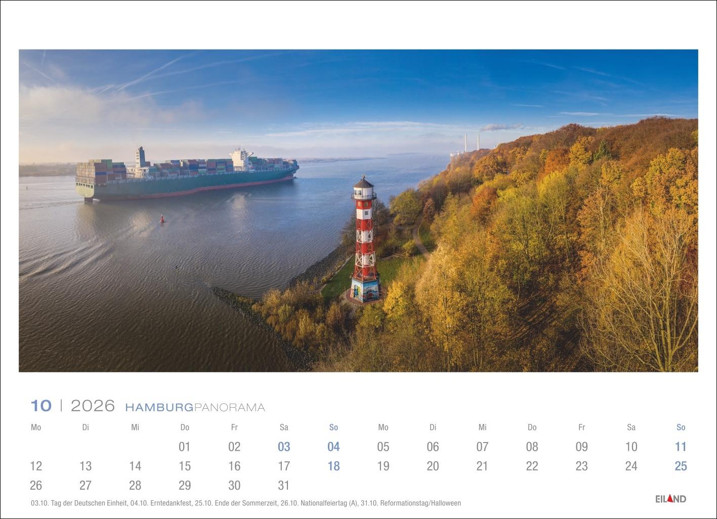Bild: 9783964023858 | Hamburg Panorama Postkartenkalender 2026 | Eiland | Kalender | 13 S.