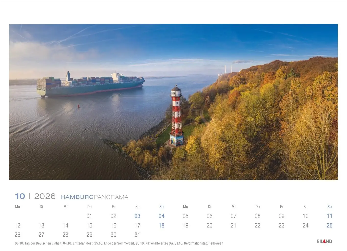 Bild: 9783964023858 | Hamburg Panorama Postkartenkalender 2026 | Eiland | Kalender | 13 S.