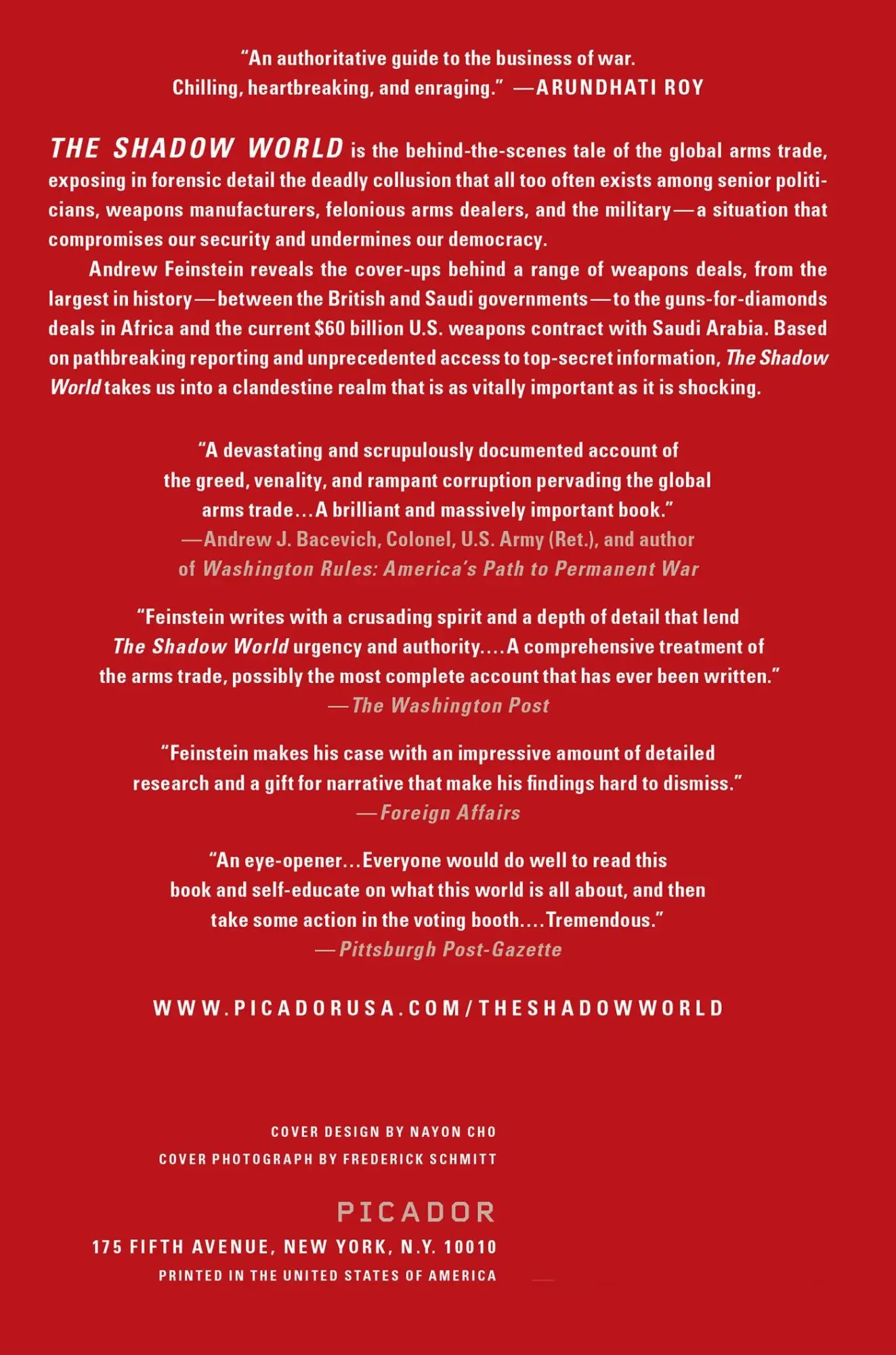 Rückseite: 9781250013958 | The Shadow World | Inside the Global Arms Trade | Andrew Feinstein